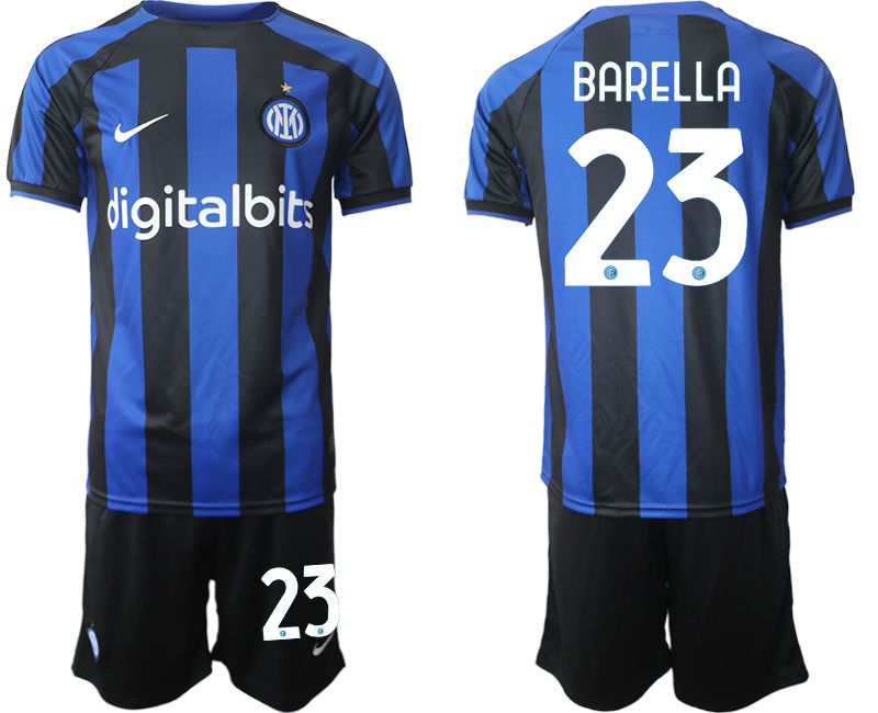 Men 2022-2023 Club Inter Milan home blue #23 Soccer Jersey
